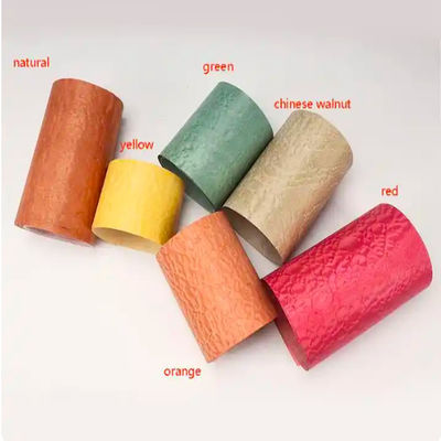 Dyed Colored Wood Veneer Rolls 3mm For Finger Jointed Boards Heatproof