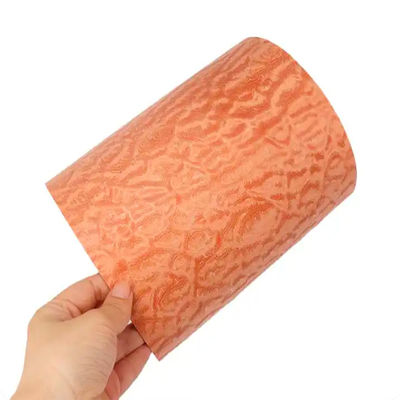 Orange Dyed Decorative Wood Veneer Sheets , 0.6mm-3mm Colored Wood Veneer