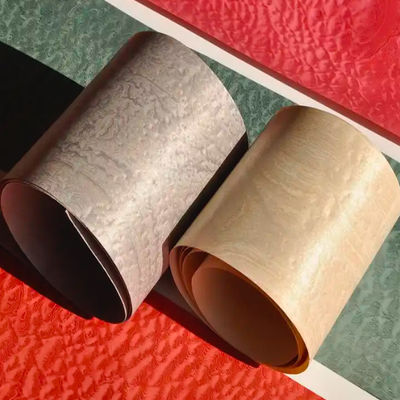 Colorful Decorative Wood Veneer For Table 0.70mm Furniture Natural Material E1