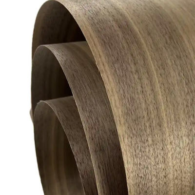 Grain Walnut Wood Veneer Natural Sheet Rotary Cut Square Edge Treatment