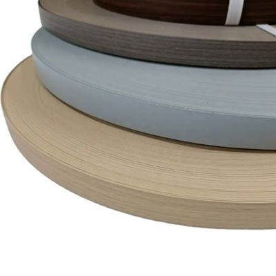 Melamine PVC Edge Banding Tape , 0.8 Mm Pre Glued Wood Grain Edge Banding