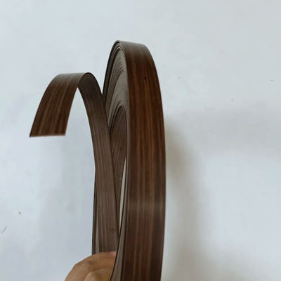 Melamine PVC Edge Banding Tape , 0.8 Mm Pre Glued Wood Grain Edge Banding