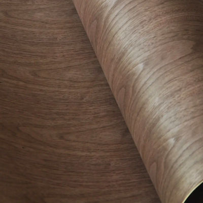 Craft Paper Backed Veneer FSC Natural Walnut Sheets For Cosmetic Packaging
