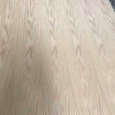 Red Paper Backed Oak Veneer Natural Furniture Decoration 1250*2500mm