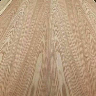 Red Paper Backed Oak Veneer Natural Furniture Decoration 1250*2500mm