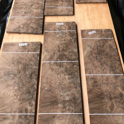 Durable Burl Walnut Veneer Sheets , 0.45mm Walnut Plywood Veneer Facings