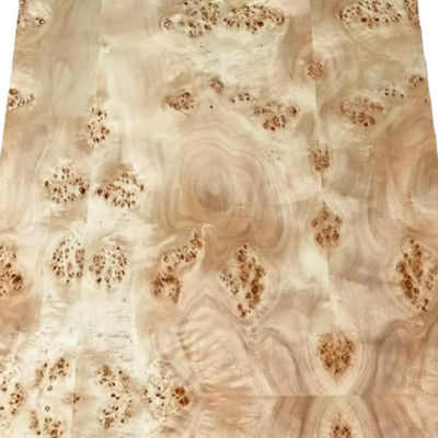 0.50mm Burl Wood Veneer Natural American Walnut Mappa With Fleece