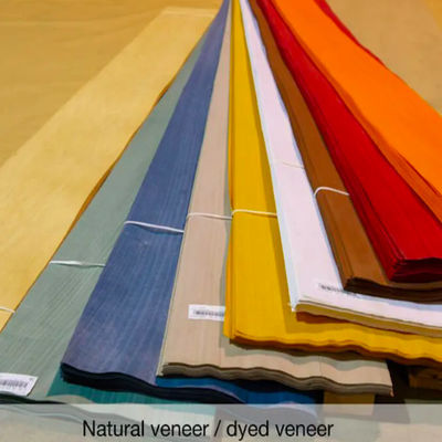 Melamine Glue Dyed Wood Veneer 0.80mm Furniture Skin Moisture Proof